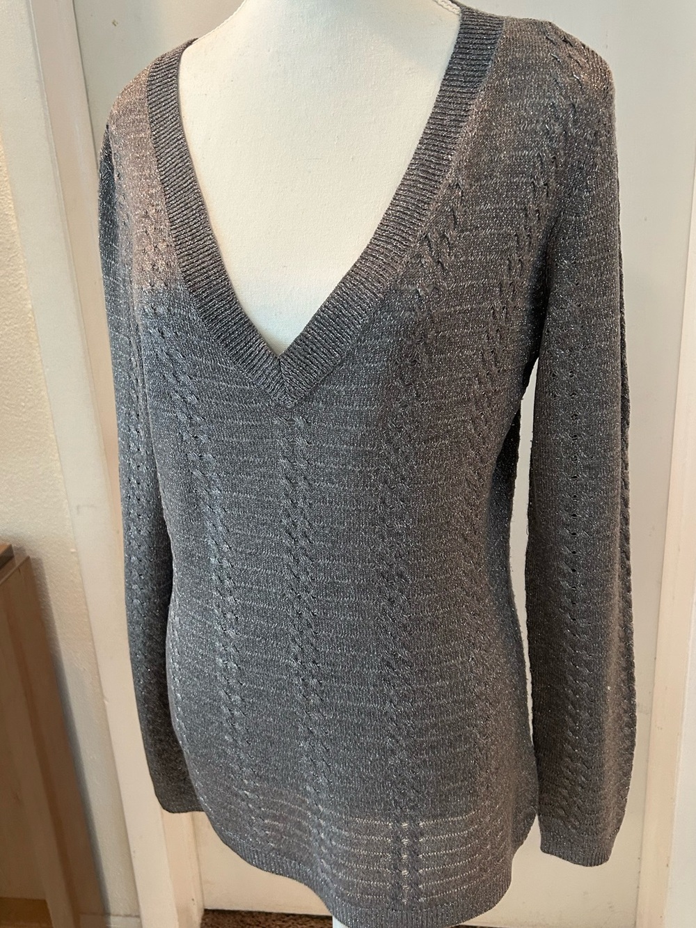 NY & Co. Silvery Gray Women's Sweater